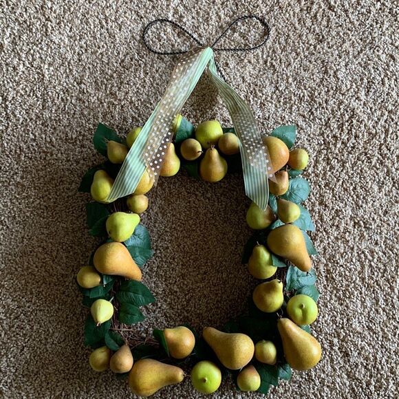 Square Pear Summer Iron Bow Wreath‎ - Picture 1 of 5
